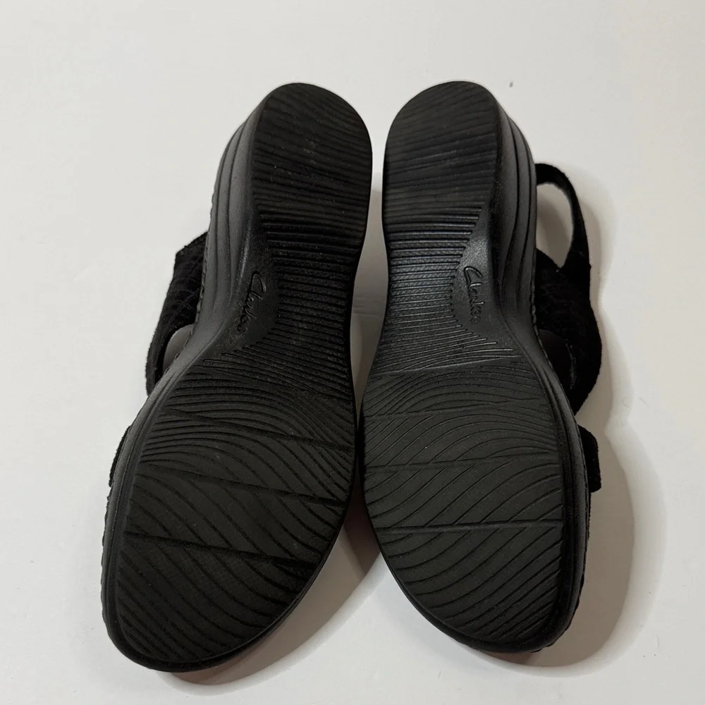 Clarks Merliah Echo Sandals Black Interest NEW Size 10